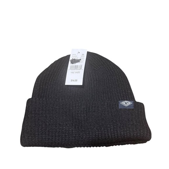 PacSun Black Knit Beanie One Size Warm & Stylish black color men/women new - Picture 2 of 7